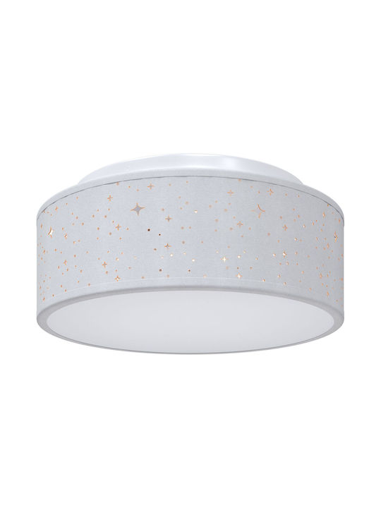 vidaXL Ceiling Mount Light 30cm Gray with Socket E27