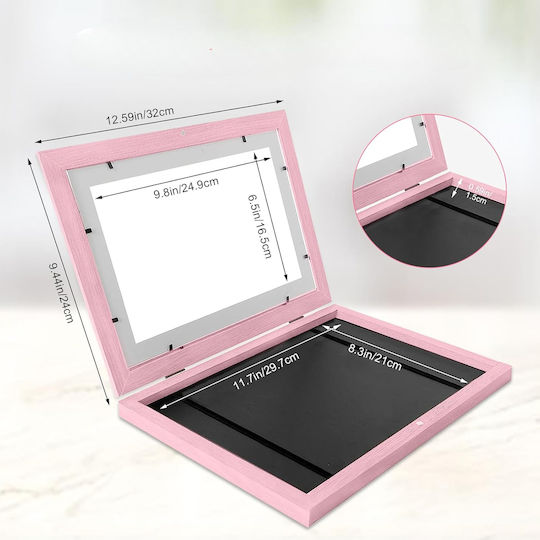 Kinder Fotorahmen Hölzernes Rosa
