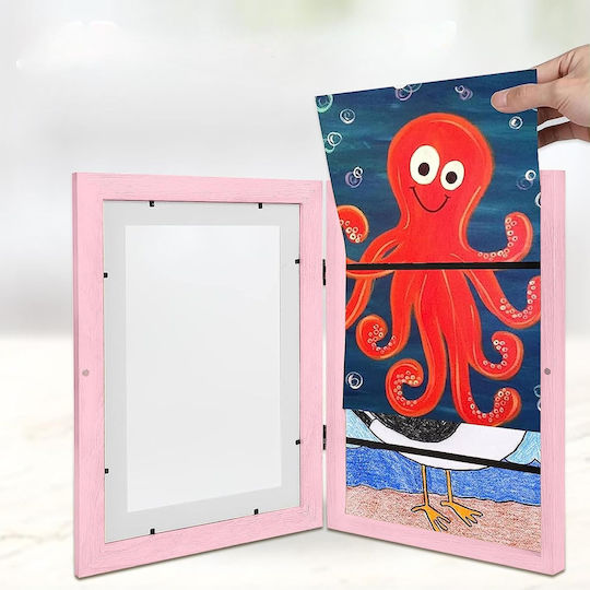 Kinder Fotorahmen Hölzernes Rosa