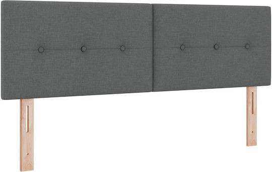 vidaXL Fabric Bed Headboard Dark Gray 160x88cm