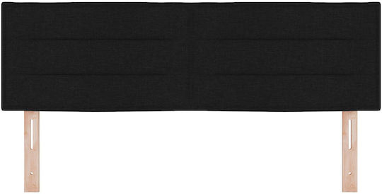 vidaXL Fabric Bed Headboard Black 144x78cm