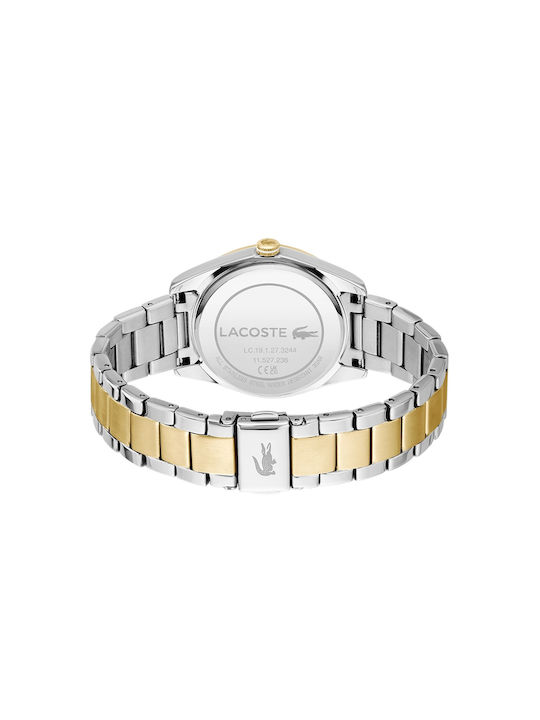 Lacoste Ανδρικό Ρολόι 41mm Μπαταρίας με Χρυσό Μεταλλικό Μπρασελέ