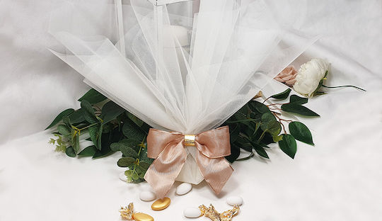 Fundă din tul organza cu sârmă pentru mărturii de nuntă