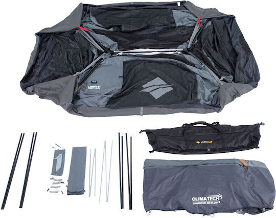 OZtrail Fast Frame Lumos 10p Automatic Camping Tent Grey for 10 People 600x220x200cm