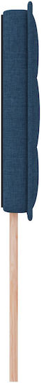 vidaXL Fabric Bed Headboard Cushion Blue 90x88cm