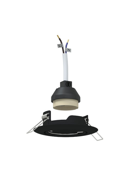 vidaXL Deckenleuchte Badezimmer 9cm Schwarze mit GU10 Lampensockel