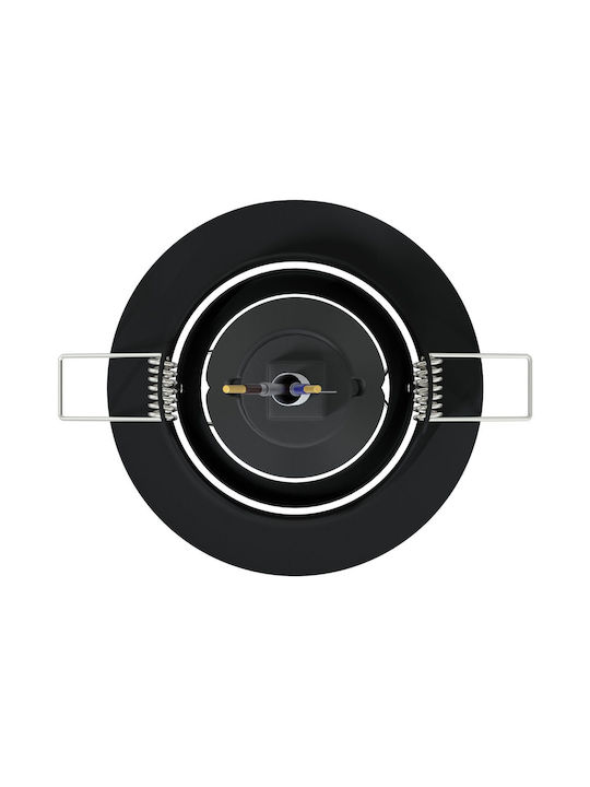 vidaXL Deckenleuchte Badezimmer 9cm Schwarze mit GU10 Lampensockel