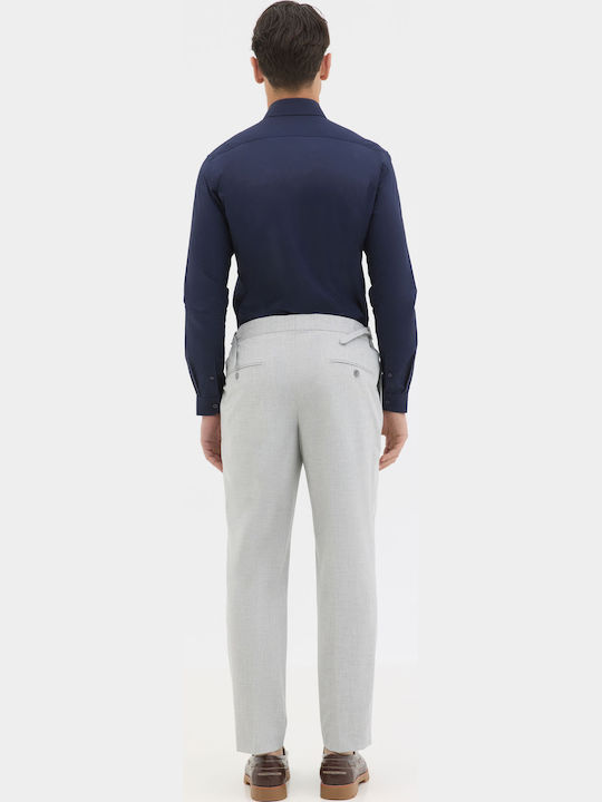 Long-sleeved Cotton Shirt Blue