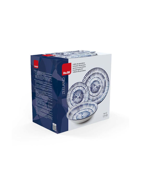 Ibili Alb Porțelan Set de Vase 12buc