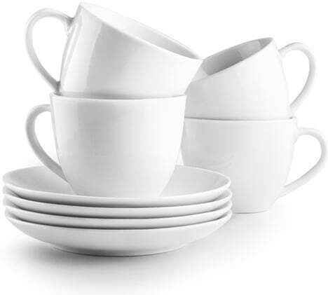 Ibili Tasse Kaffee aus Porzellan Weiß 310ml