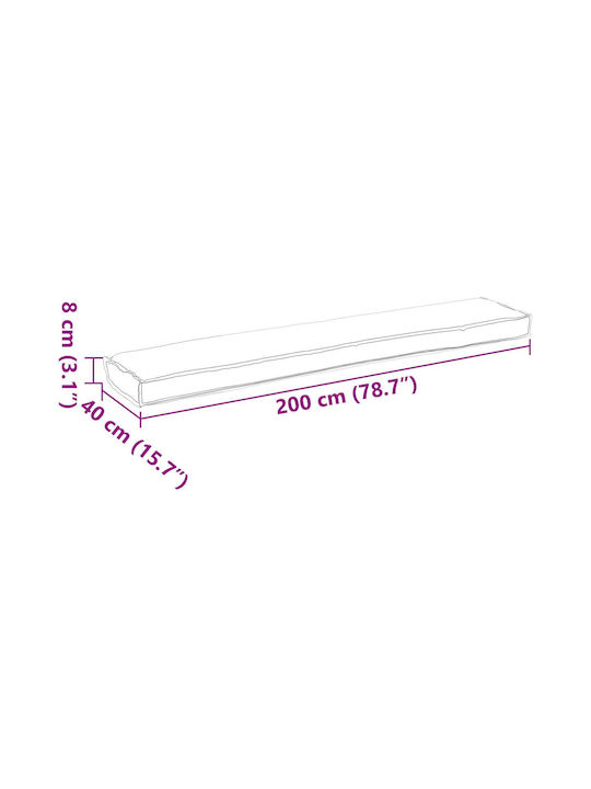 vidaXL Waterproof Bench Cushion for Pallet Anthracite 40x200cm