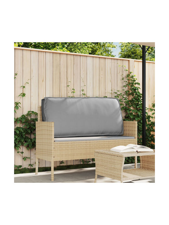vidaXL Pernă Waterproof De Canapea De Grădină Cu Spătar Gri 50x120cm