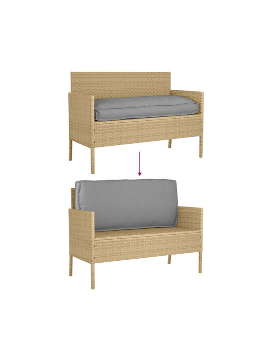 vidaXL Pernă Waterproof De Canapea De Grădină Cu Spătar Gri 50x120cm
