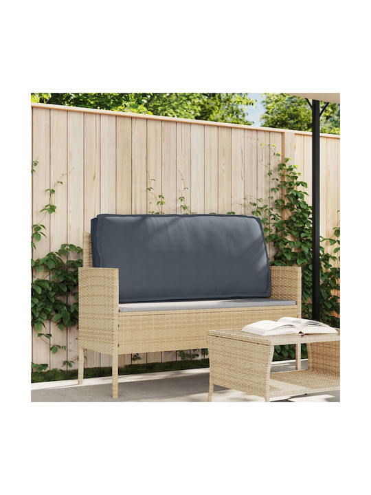 vidaXL Wasserdichtes Gartenstuhlkissen mit Rückenlehne Anthrazit 50x120cm