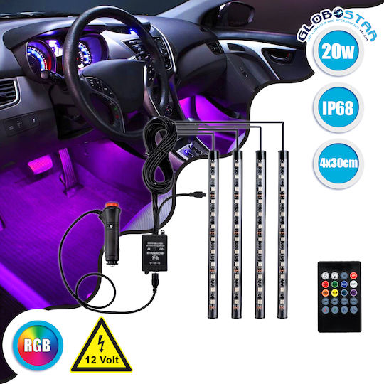 GloboStar Interior Decorative Car Lighting System 12V RGB