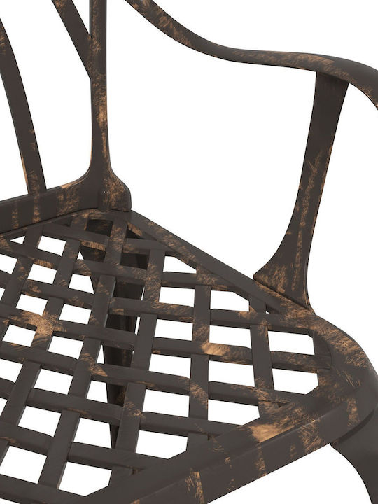 Outdoor Chair Aluminum Bronze 2pcs 53x51x88.5cm