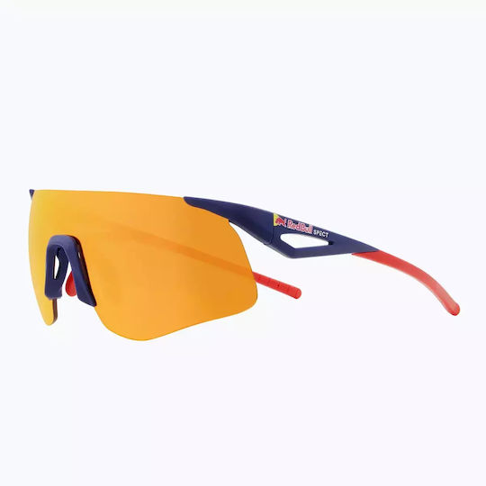 Red Bull Spect Mark Blue Brown Sunglasses Red Orange Mirror