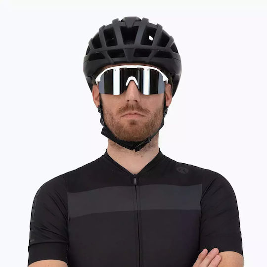Rogelli Ventro Cycling Glasses White Taupe Brown Platinum Revo