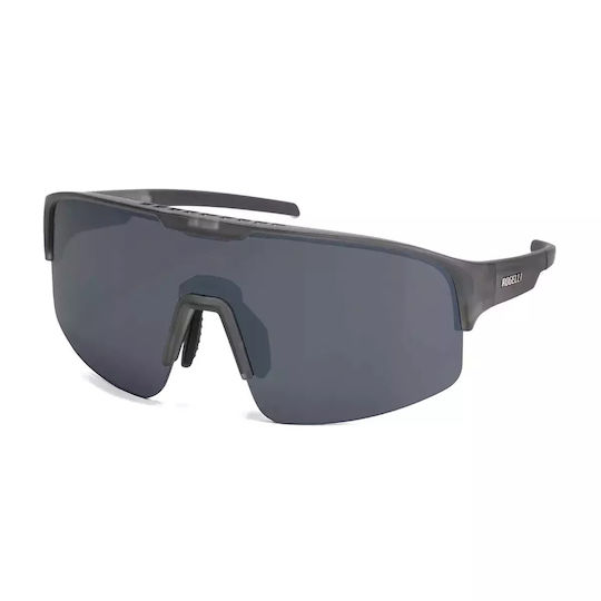 Rogelli Mirage Black Smoke Silver Mirror Sunglasses