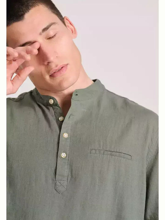Short Sleeve Khaki Blouse