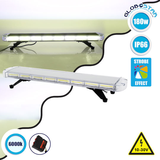 GloboStar Φάρος Αυτοκινήτου LED 10 - 30V Αδιάβροχος με Λευκό Φωτισμό
