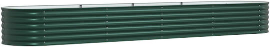 vidaXL Garten Topf Metallisch Green 400x80x44cm.