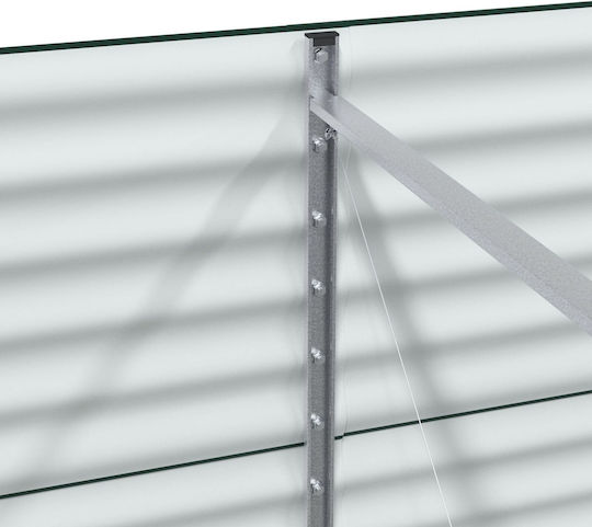 vidaXL Градински Саксия Метал Зелен 240x80x81см.