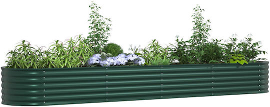 vidaXL Garten Topf Metallisch Green 400x80x44cm.