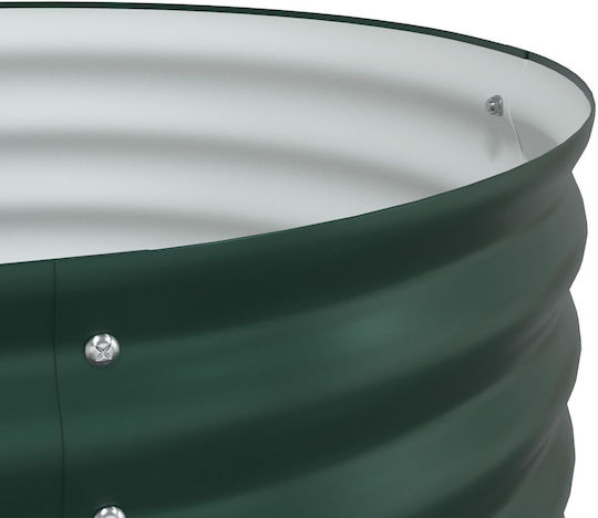 vidaXL Erhöhtes Topf Metallisch Green 160x80x44cm.