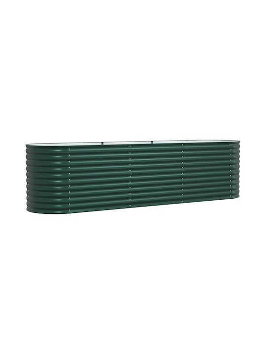 vidaXL Garten Topf Metallisch Green 320x80x81cm.