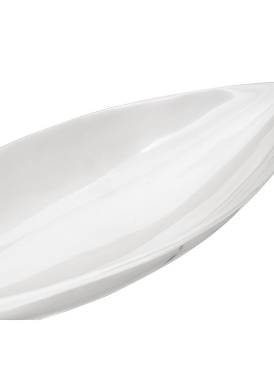 vidaXL Obstschale Metallisch Silber 60x15x8cm
