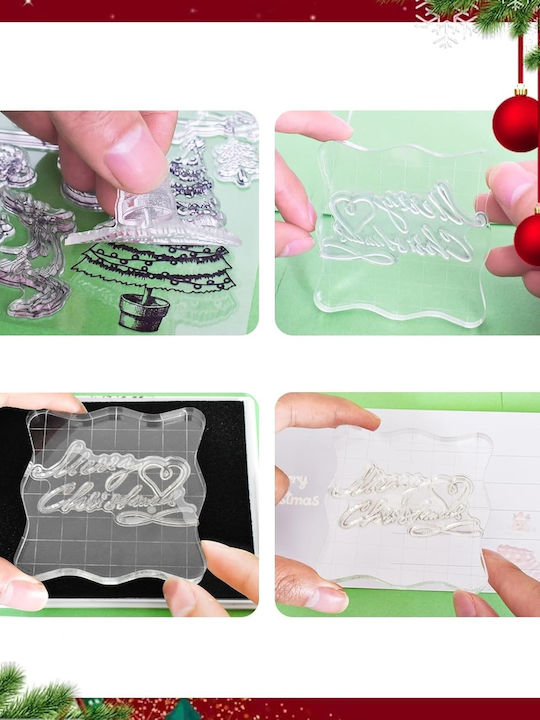 DIY-Weihnachts-Silikonstempel-Set 5 Bögen