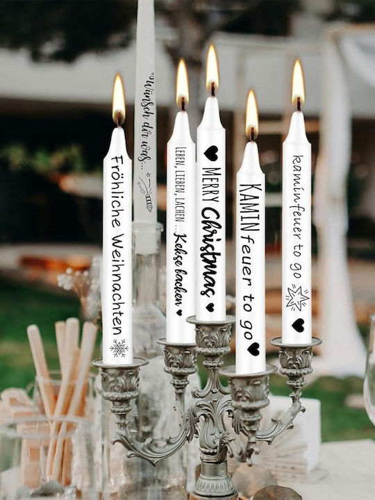 Christmas Candle Sticker Set in German