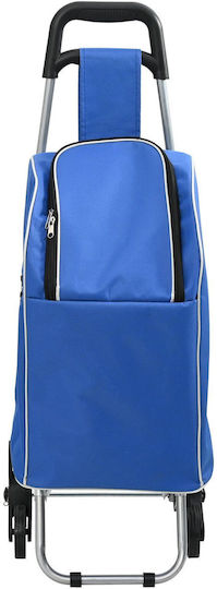 Metallisch Einkaufswagen Klappbar Blau 33x36x30cm