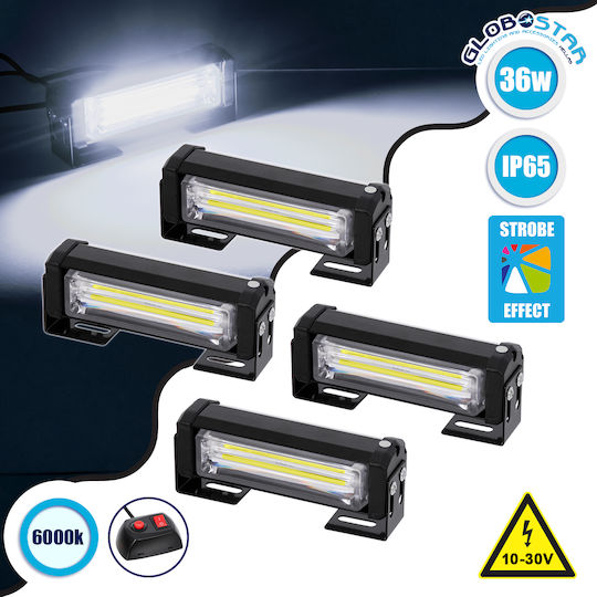 GloboStar Car Signaling Bar LED 10 - 30V Waterproof with White Lighting