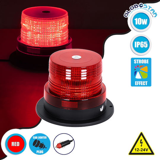 GloboStar Car Beacon LED 12 / 24V Waterproof with Red Lighting