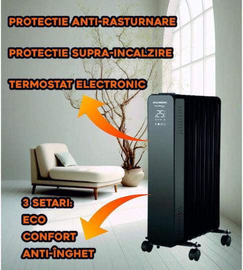 Hausberg Radiator cu ulei cu 9 Elemente 2000W