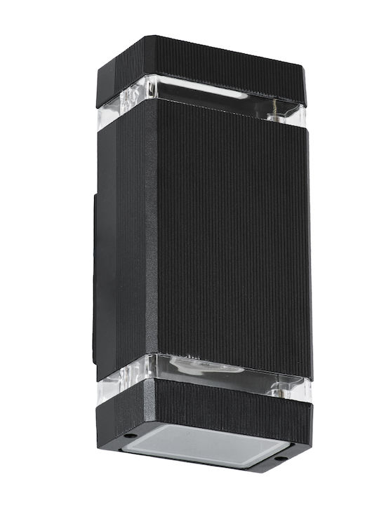 GloboStar Quatro Wall-Mounted Outdoor Light GU10 IP65 Double Beam