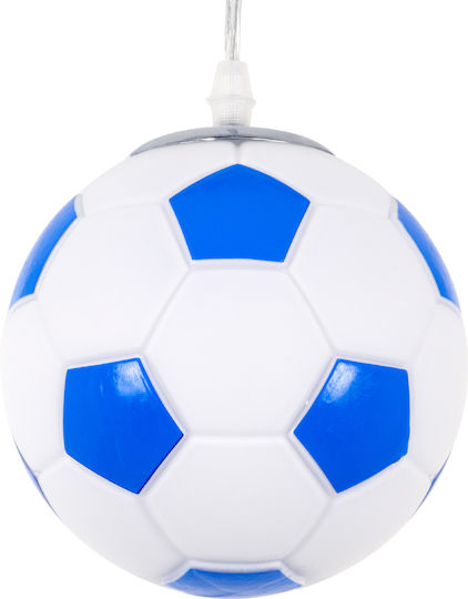 GloboStar Football Einfaches Licht Kinderdeckenleuchte Deckenleuchte mit Fassung E27 White/Blue 15x18cm