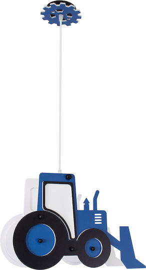 GloboStar Kids Plastic Single Ceiling Light E27 Tractor Blue