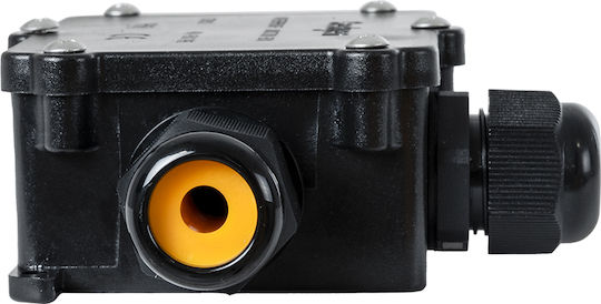 GloboStar Surface Mounted Electrical Box Branching Watertight IP68 in Black Color
