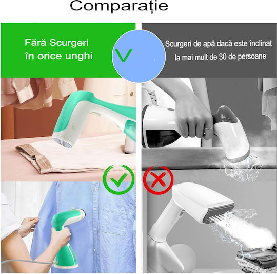 Arvada LC 201 Aparat de călcat cu abur pentru haine de Mână 1500W cu rezervor 300ml Verde