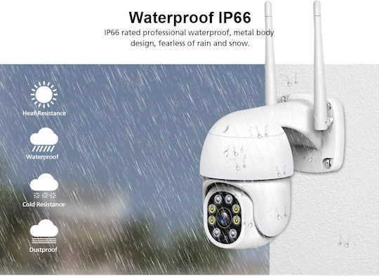 GloboStar Surveillance System 4 Cameras Wireless Cameras IP 1080p with Recorder