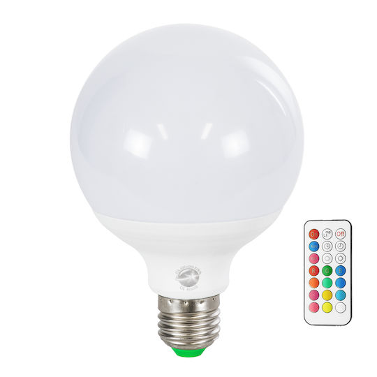 GloboStar Smart Λάμπα LED 12W για Ντουί E27 και Σχήμα G95 RGB 780lm