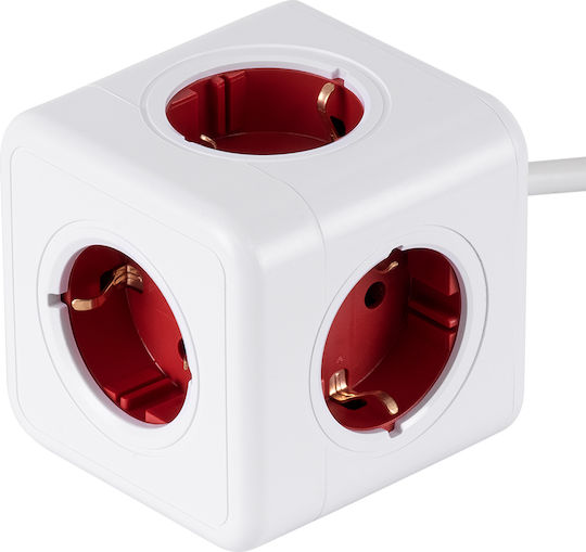 GloboStar PowerCube 5 Θέσεων με Καλώδιο 1.5m