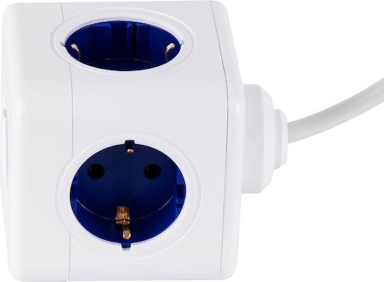 GloboStar PowerCube 5 Θέσεων με Καλώδιο 1.5m
