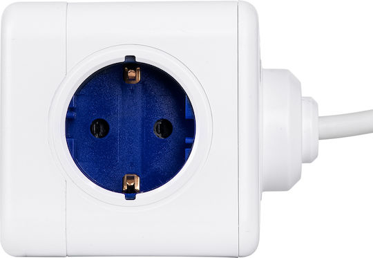 GloboStar PowerCube 5 Θέσεων με Καλώδιο 1.5m