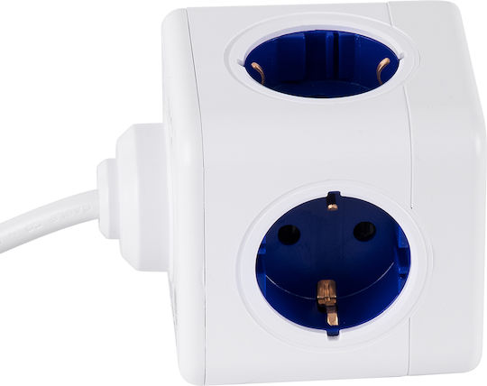 GloboStar PowerCube with Surge Protection 4 Positions with 2 USB-A and Cable 1.5m