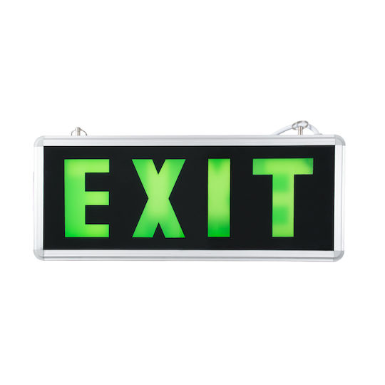 GloboStar Rechargeable LED Exit Emergency Light with Battery Powered 1pcs