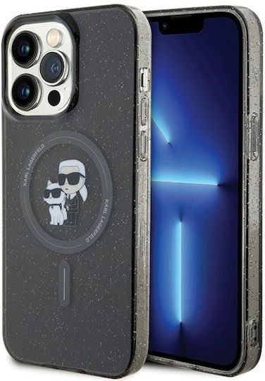 Karl Lagerfeld Karl&choupette Glitter Magsafe Back Cover Plastic Black (iPhone XR)